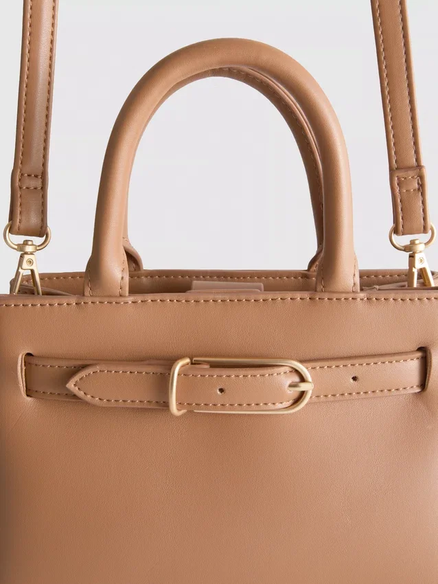 Buckle detail mini tote