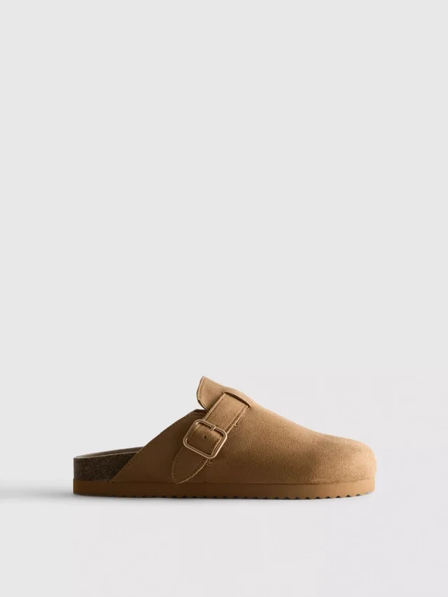 Buckle mule clogs
