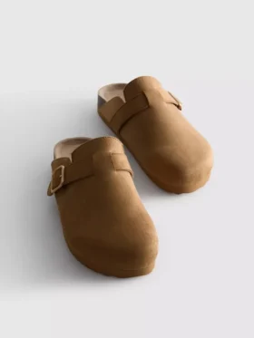 Buckle mule clogs