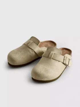 Buckle mule clogs