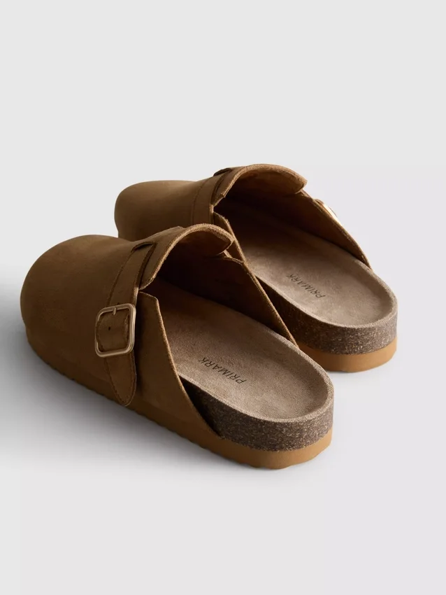 Buckle mule clogs