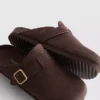 Buckle mule clogs