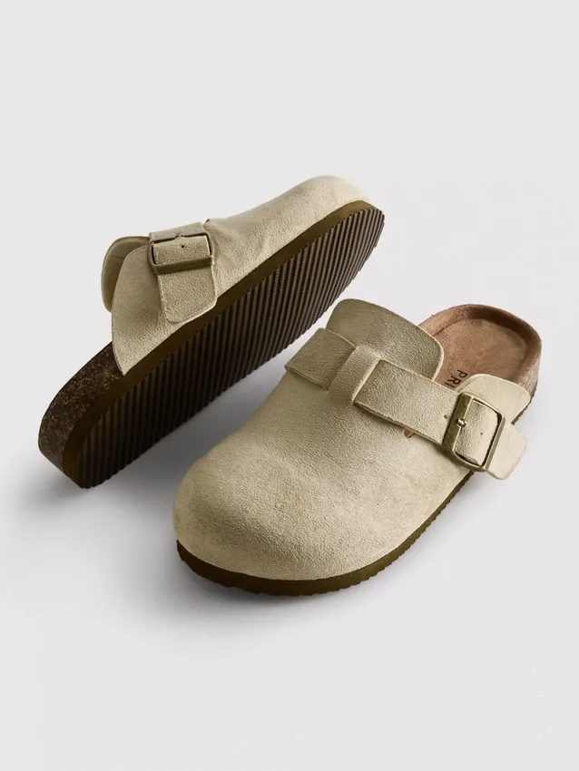 Buckle mule clogs