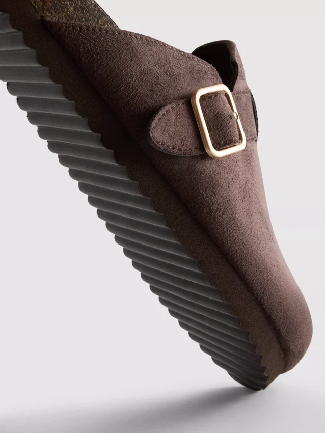 Buckle mule clogs