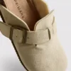 Buckle mule clogs