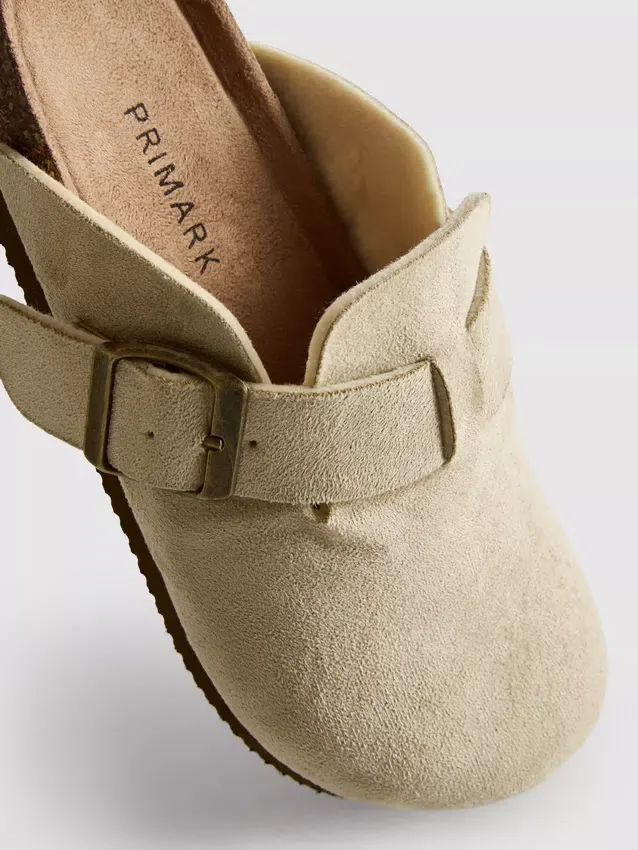 Buckle mule clogs