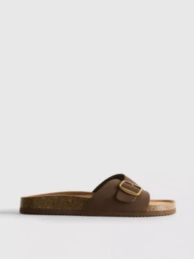 Buckle strap mule sandals