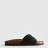 Buckle strap mule sandals