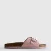 Buckle strap mule sandals