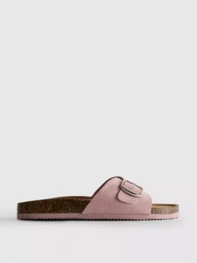 Buckle strap mule sandals