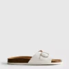Buckle strap mule sandals