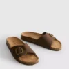 Buckle strap mule sandals