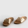 Buckle strap mule sandals