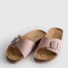 Buckle strap mule sandals