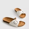 Buckle strap mule sandals