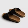 Buckle strap mule sandals