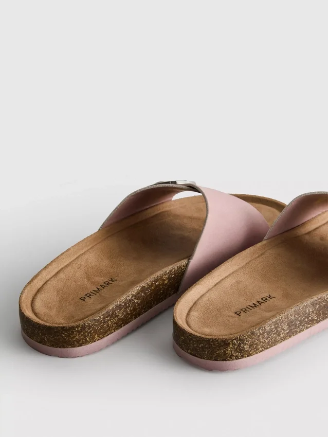 Buckle strap mule sandals
