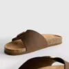 Buckle strap mule sandals