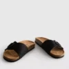 Buckle strap mule sandals