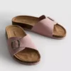 Buckle strap mule sandals