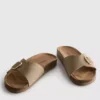 Buckle strap mule sandals