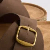 Buckle strap mule sandals
