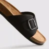 Buckle strap mule sandals