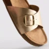 Buckle strap mule sandals