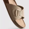 Buckle strap mule sandals