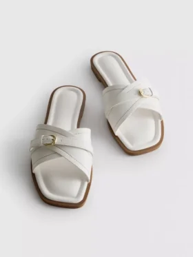 Buckled mule sandals