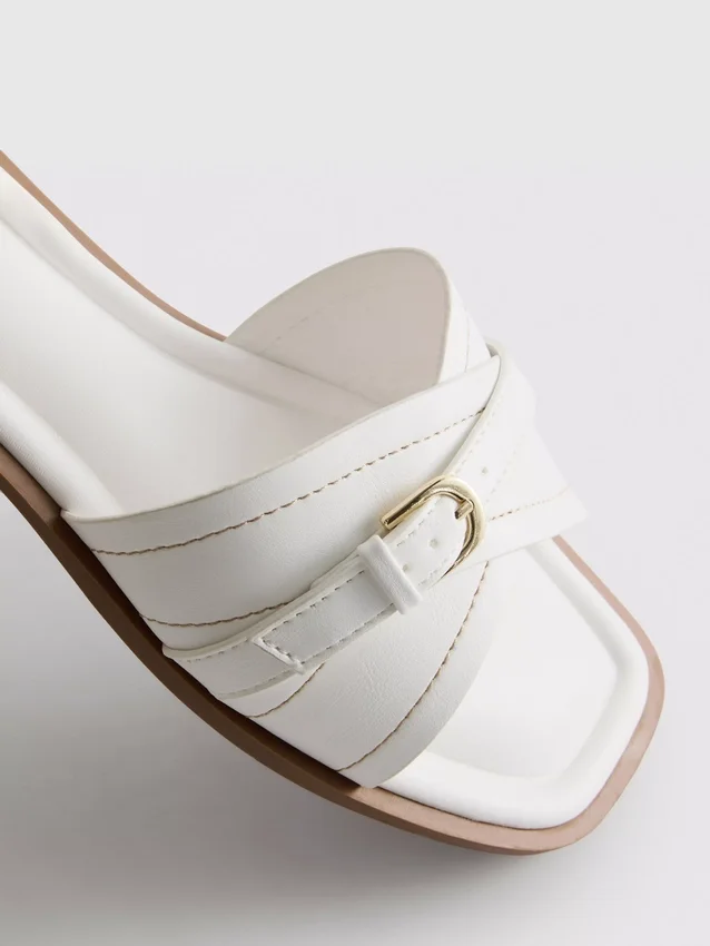 Buckled mule sandals