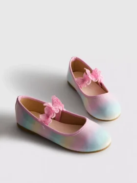 Butterfly appliqua ballet pumps