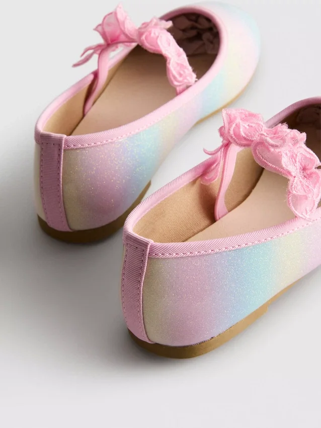 Butterfly appliqua ballet pumps