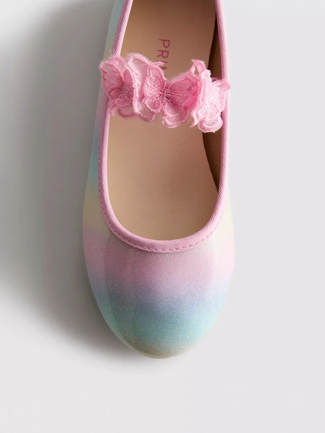 Butterfly appliqua ballet pumps