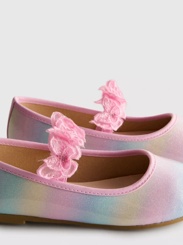 Butterfly appliqua ballet pumps