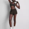 Buttery soft active ruched crop top