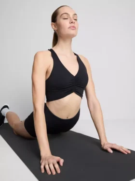 Buttery soft active ruched crop top