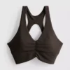 Buttery soft active ruched crop top