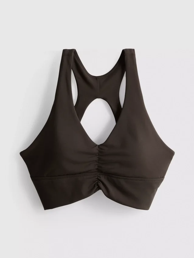 Buttery soft active ruched crop top
