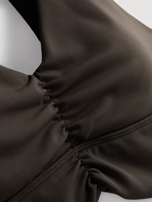 Buttery soft active ruched crop top