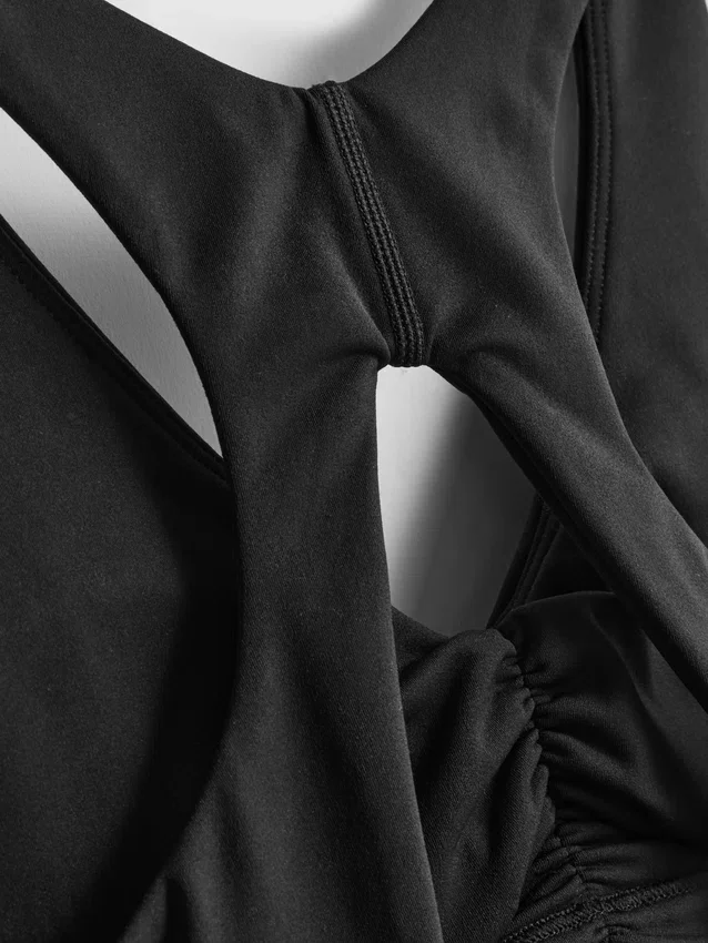 Buttery soft active ruched crop top
