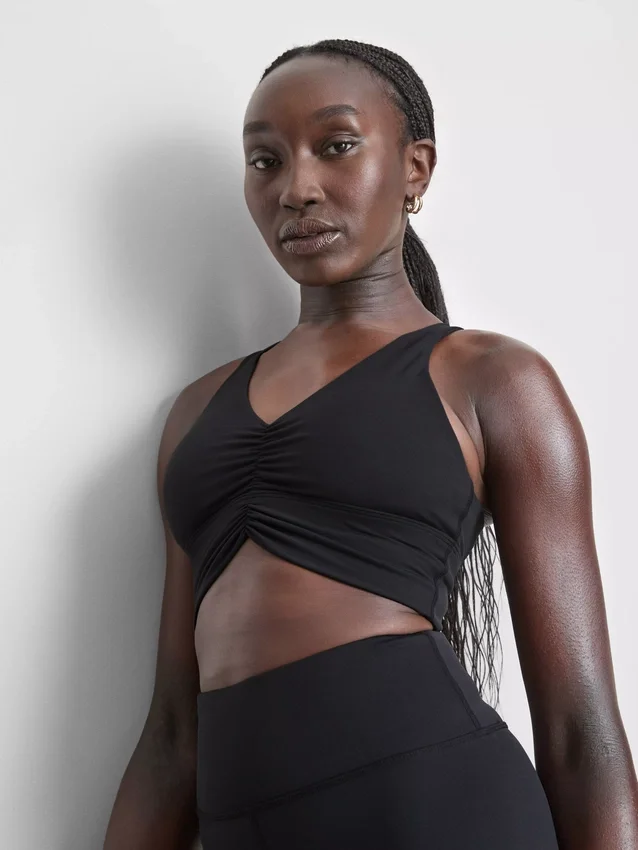 Buttery soft ruched crop top