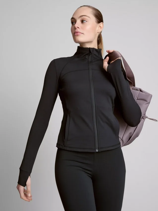 Buttery soft zip through performance jacket