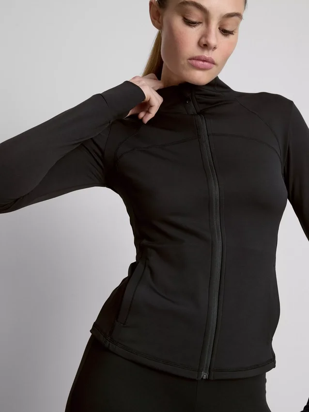 Buttery soft zip through performance jacket