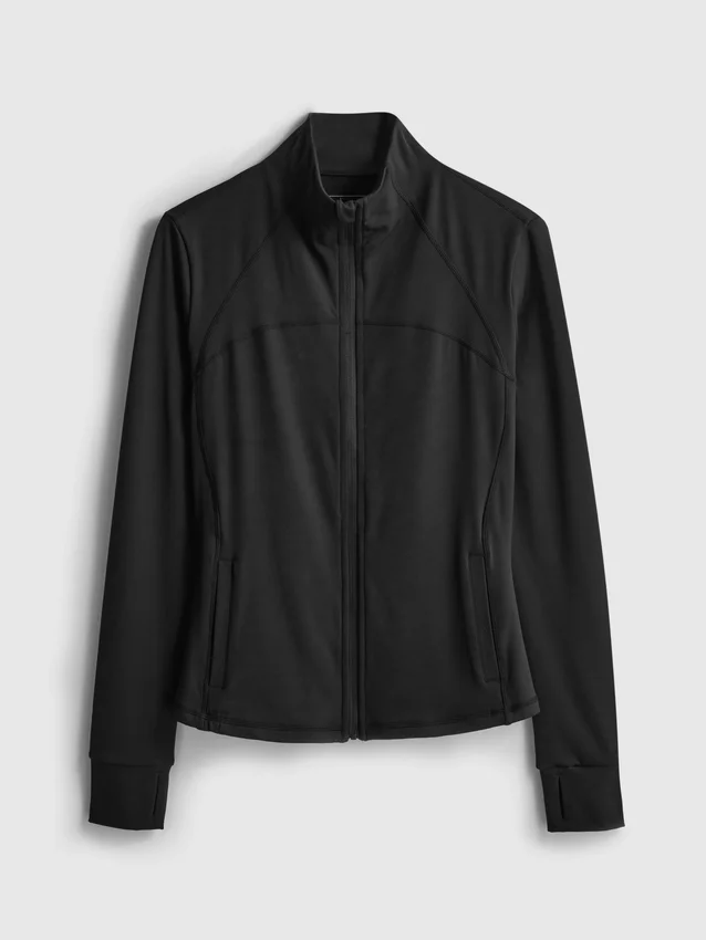 Buttery soft zip through performance jacket