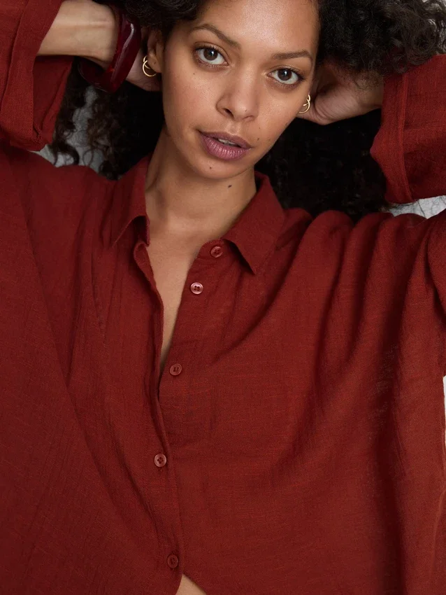 Button-down beach shirt