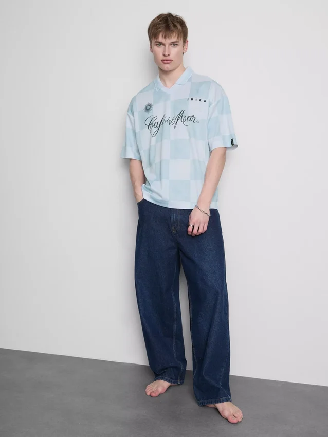 Cafa del mar check polo shirt