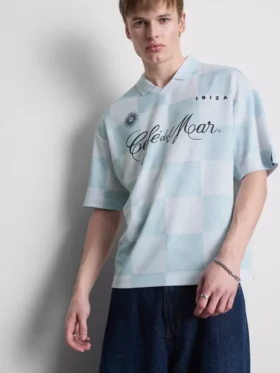 Cafa del mar check polo shirt