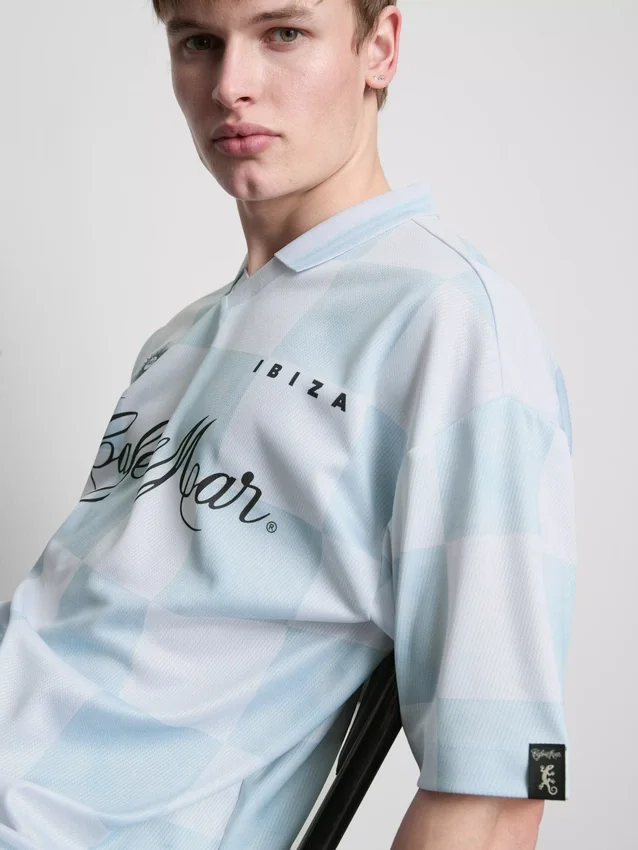 Cafa del mar check polo shirt