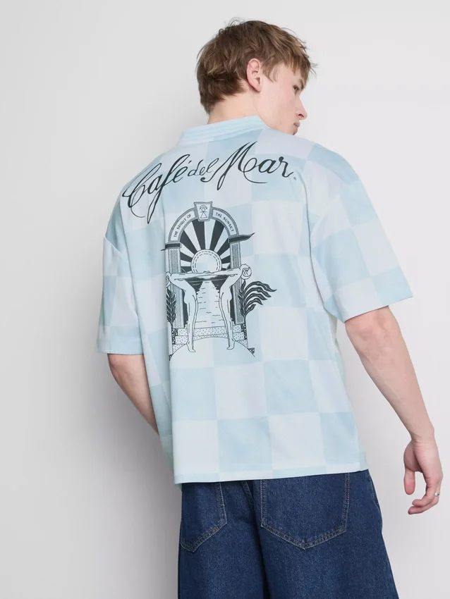 Cafa del mar check polo shirt
